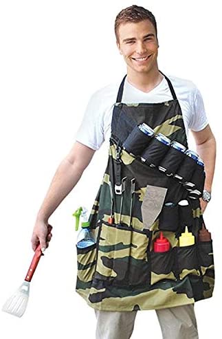 Amazon.com: Barbecue Funny Grill Sergeant BBQ Apron with Pockets and Beer Holder 12 x 1 x 12 inches 6.6 Ounces: Home & Kitchen