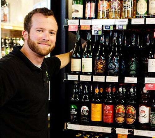 Bennett in the Beer Cooler