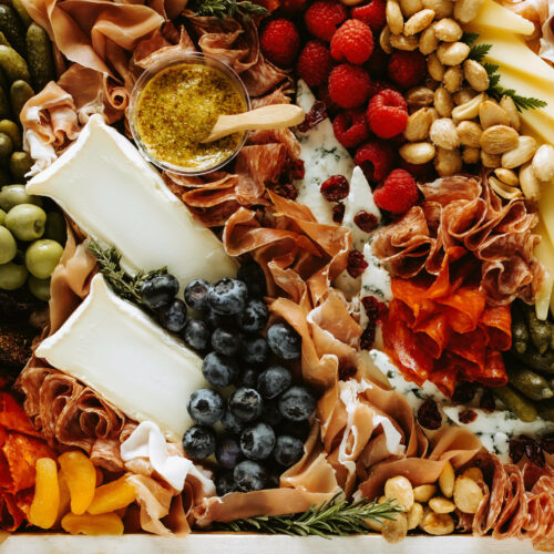 cheese and charcuterie tray
