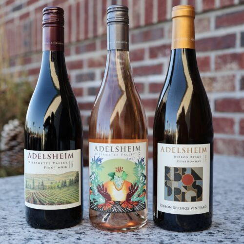 3 bottles of Adelsheim Wine