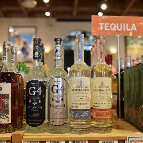 Tequila on shelf