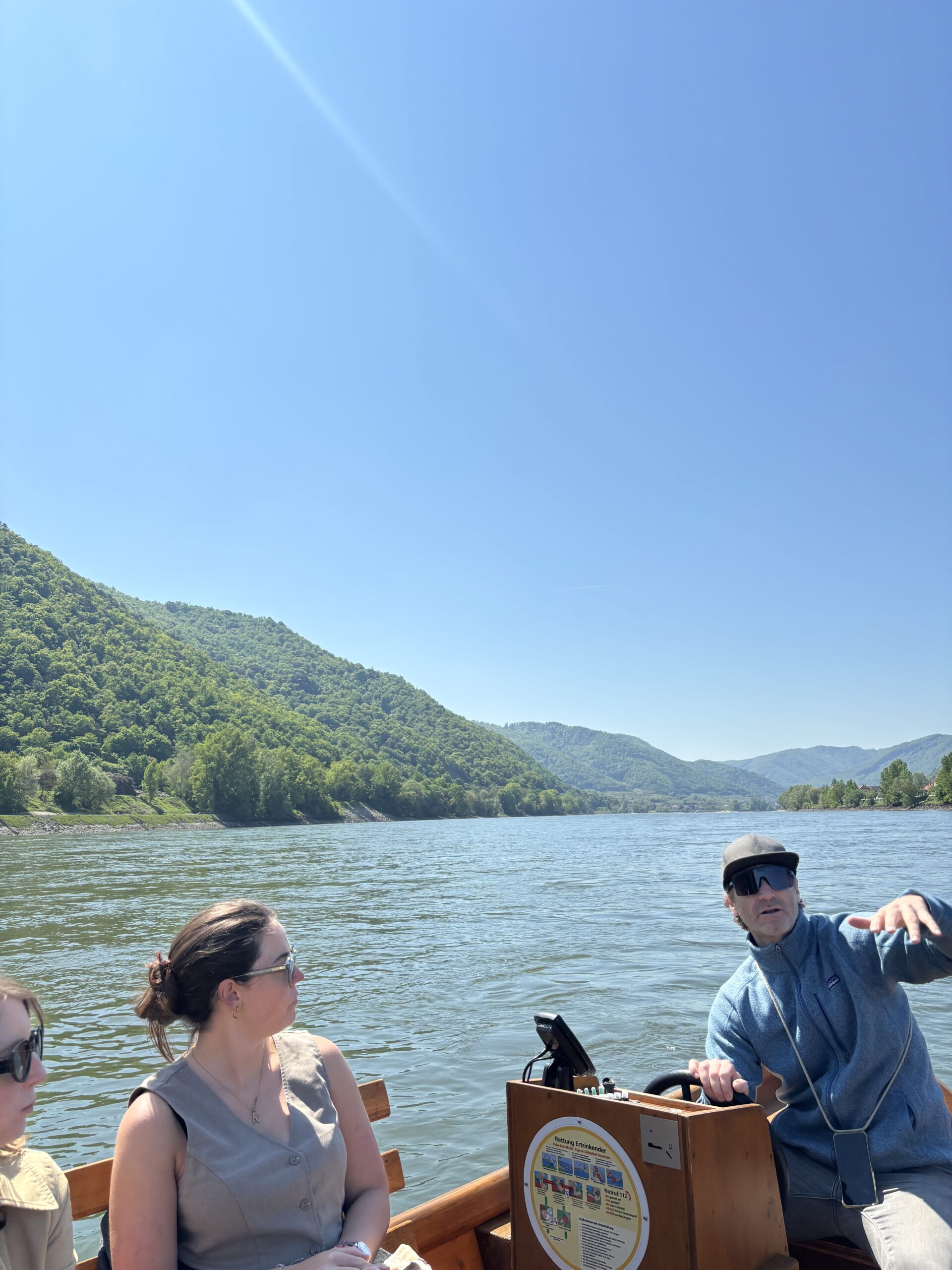 Boat on the Danube River in Wachau