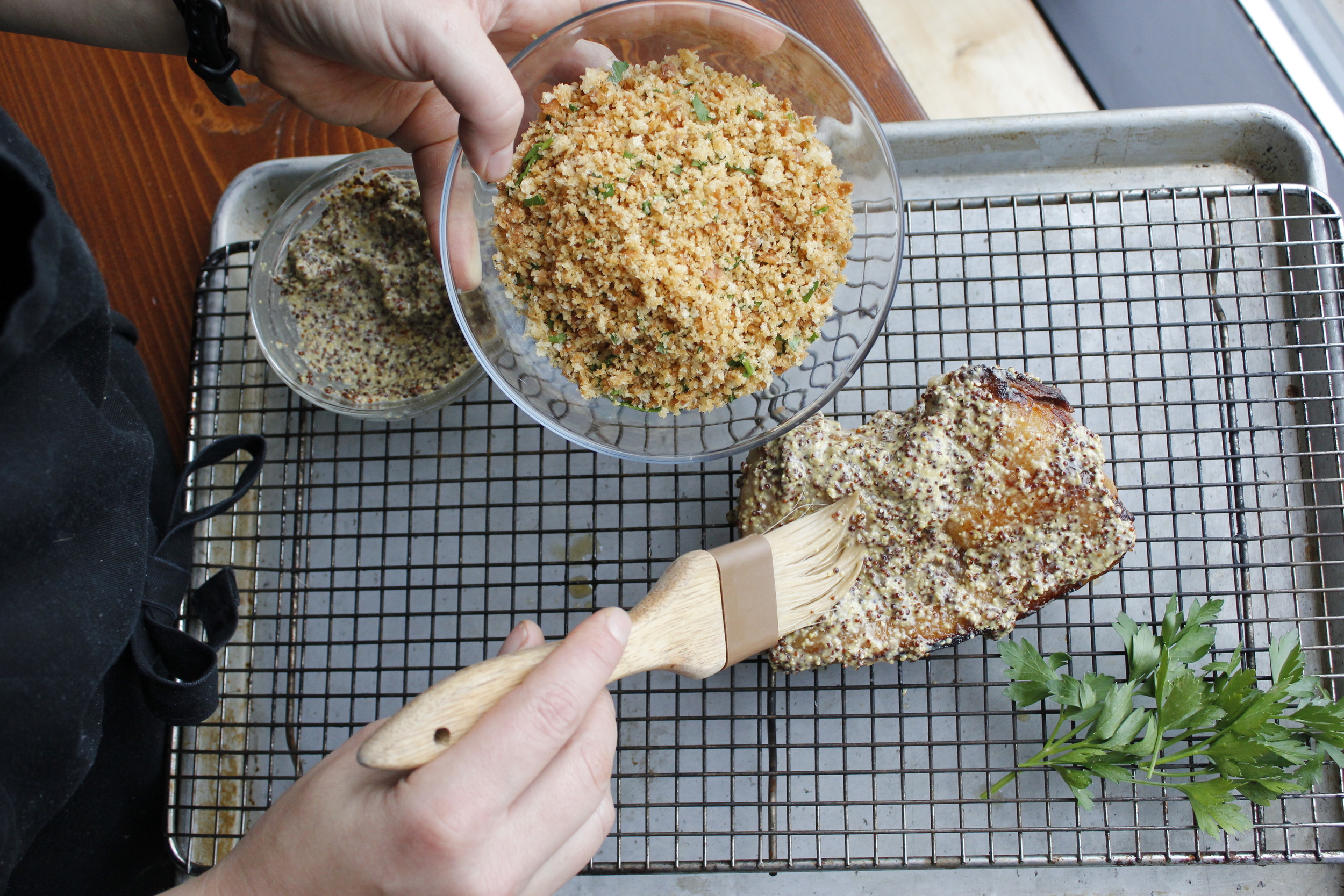 Recipe #1: Mustard-Crusted Lamb Brisket