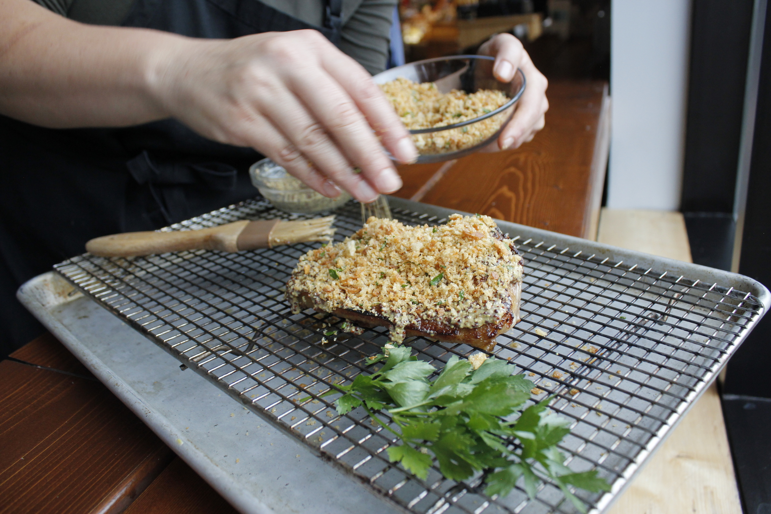 Recipe #1: Mustard-Crusted Lamb Brisket