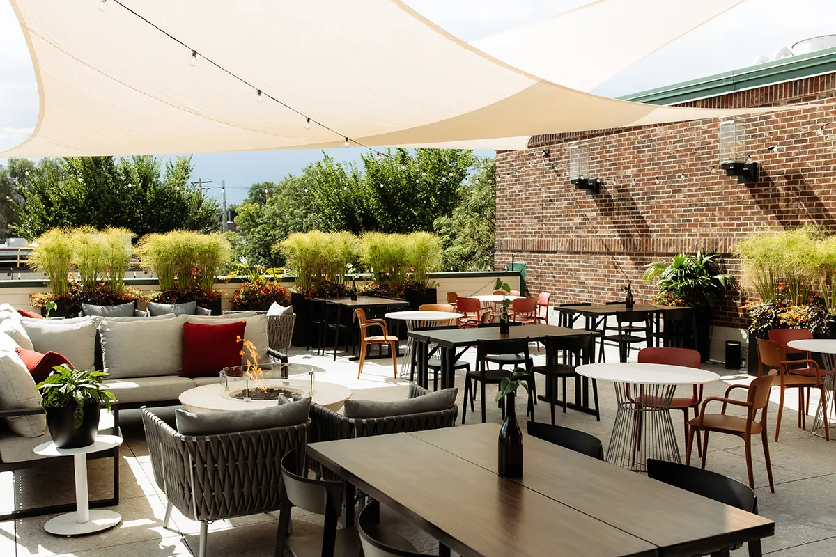 outdoor dining space