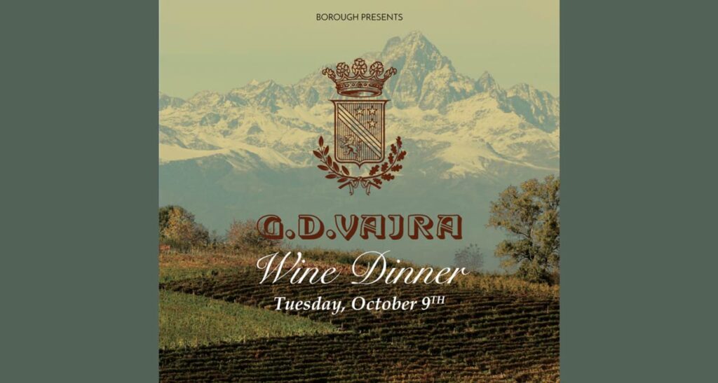 G.D. Vajra Comes to Borough Restaurant