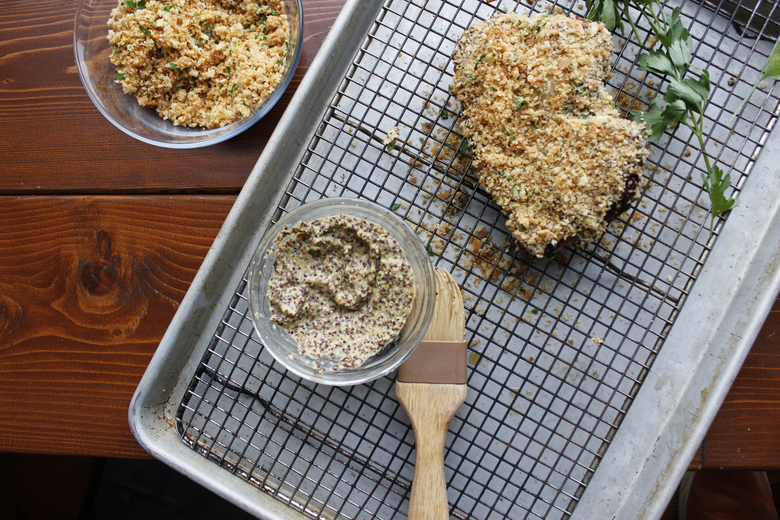 Recipe #1: Mustard-Crusted Lamb Brisket