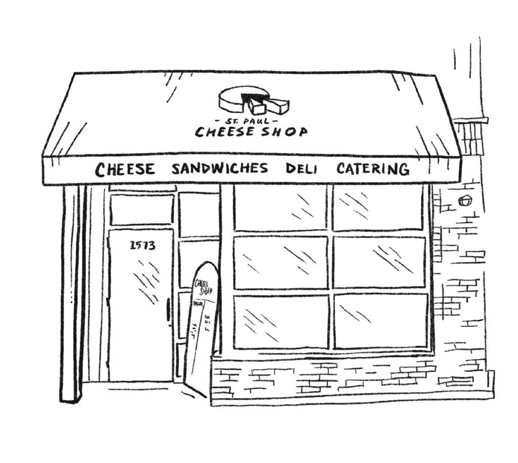 cheese shop illustration