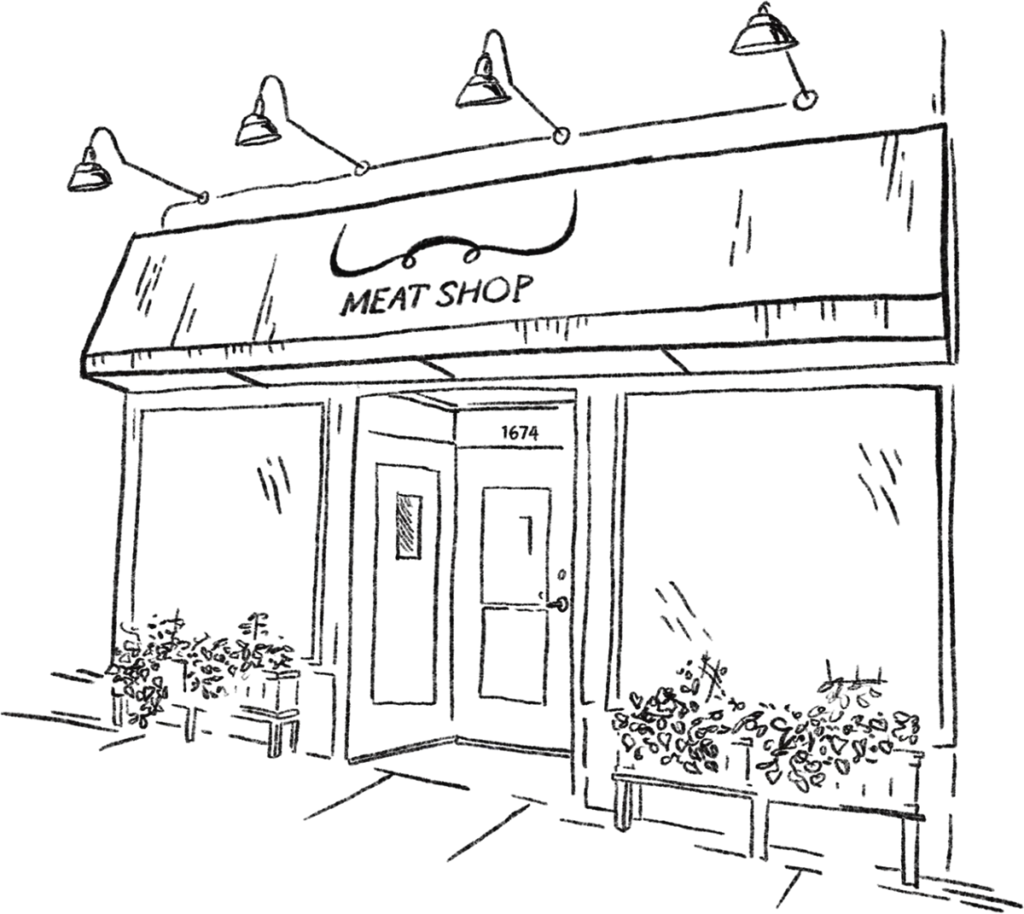 meat shop illustration
