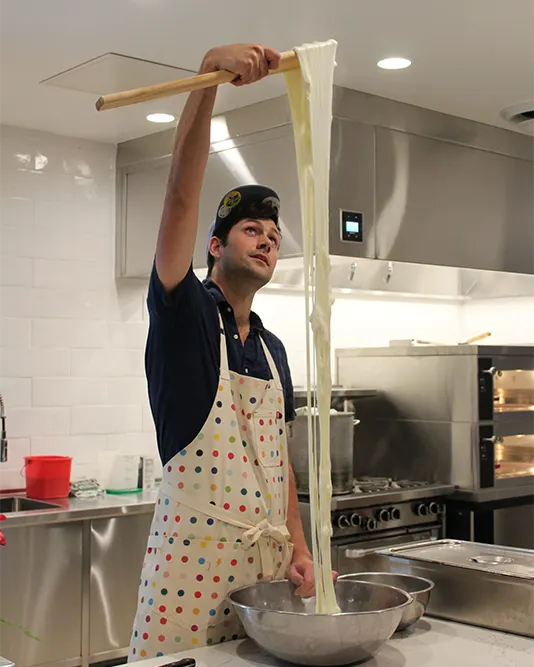 mozzarella making