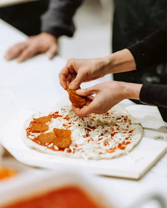pizza making