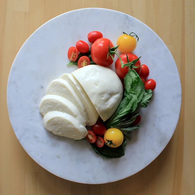 house mozzarella and veg