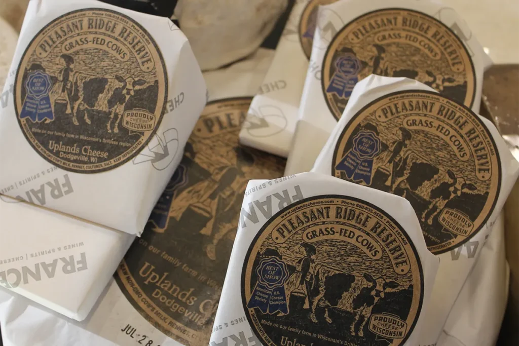 wrapped pleasant ridge reserve cheese wedges