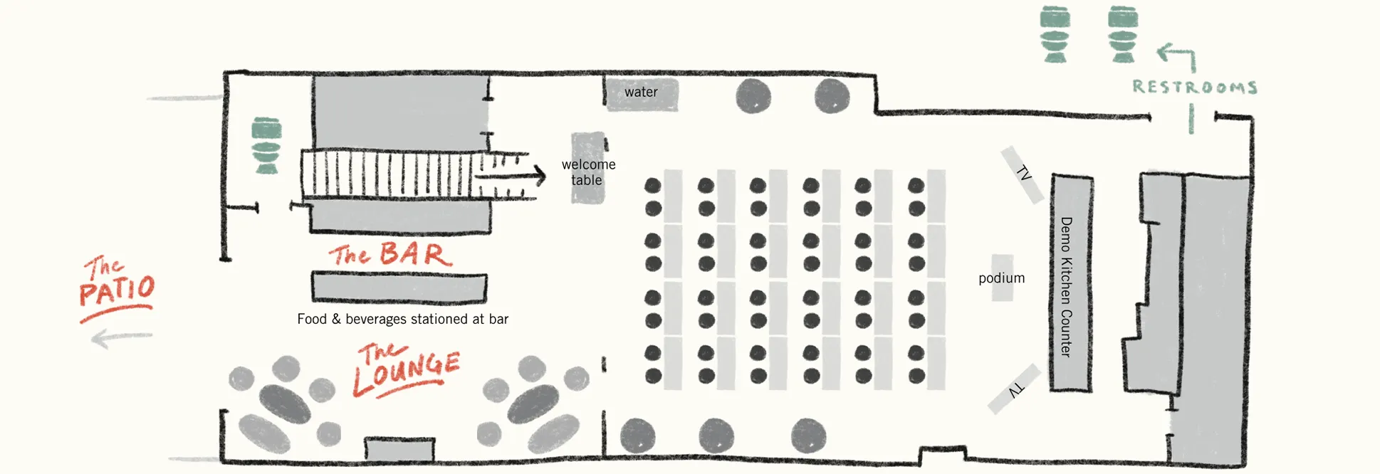 corporate seminar floor plan