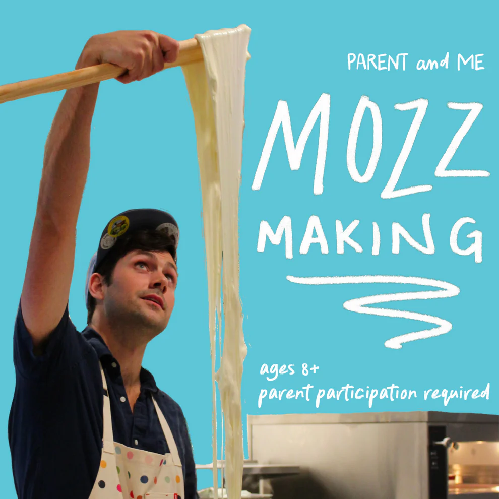 Parent + Me Mozzarella Making Graphic