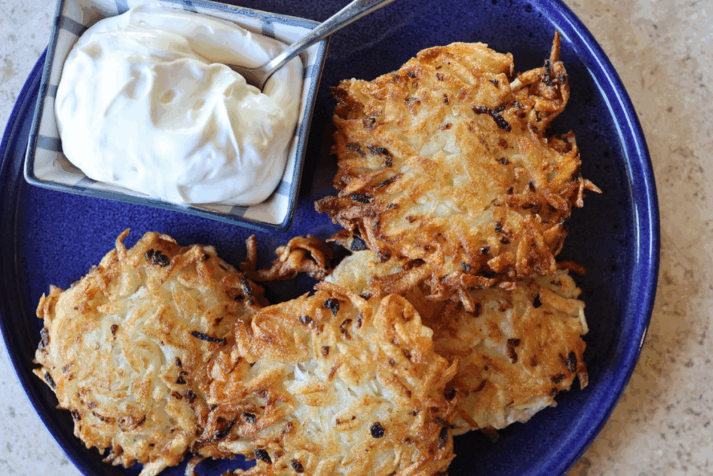 plate of latkes