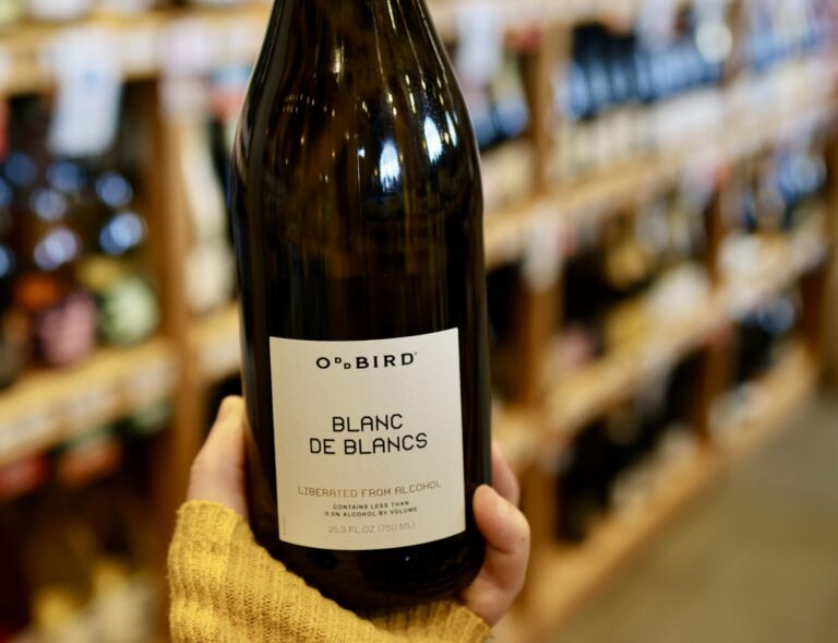 bottle of Oddbird Blanc de Blancs
