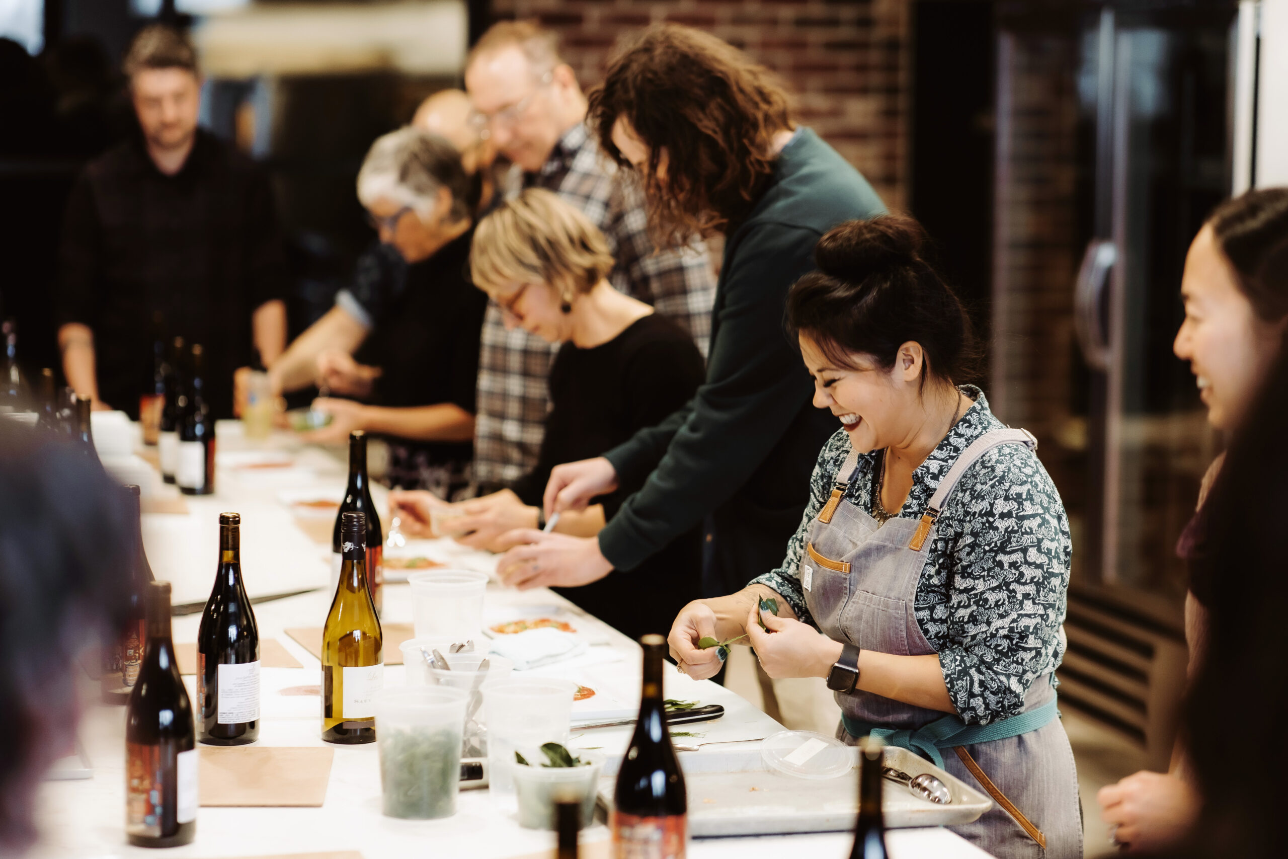 Hands on activity in the demo kitchen