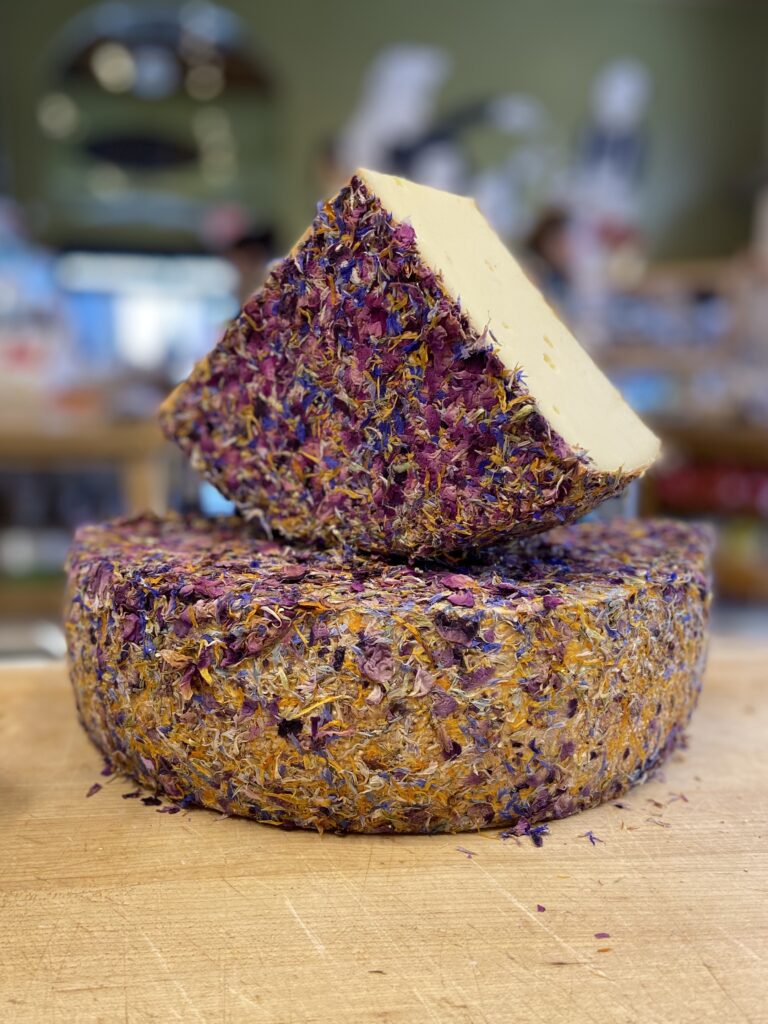 Alp Blossom wheel on the cheese counter