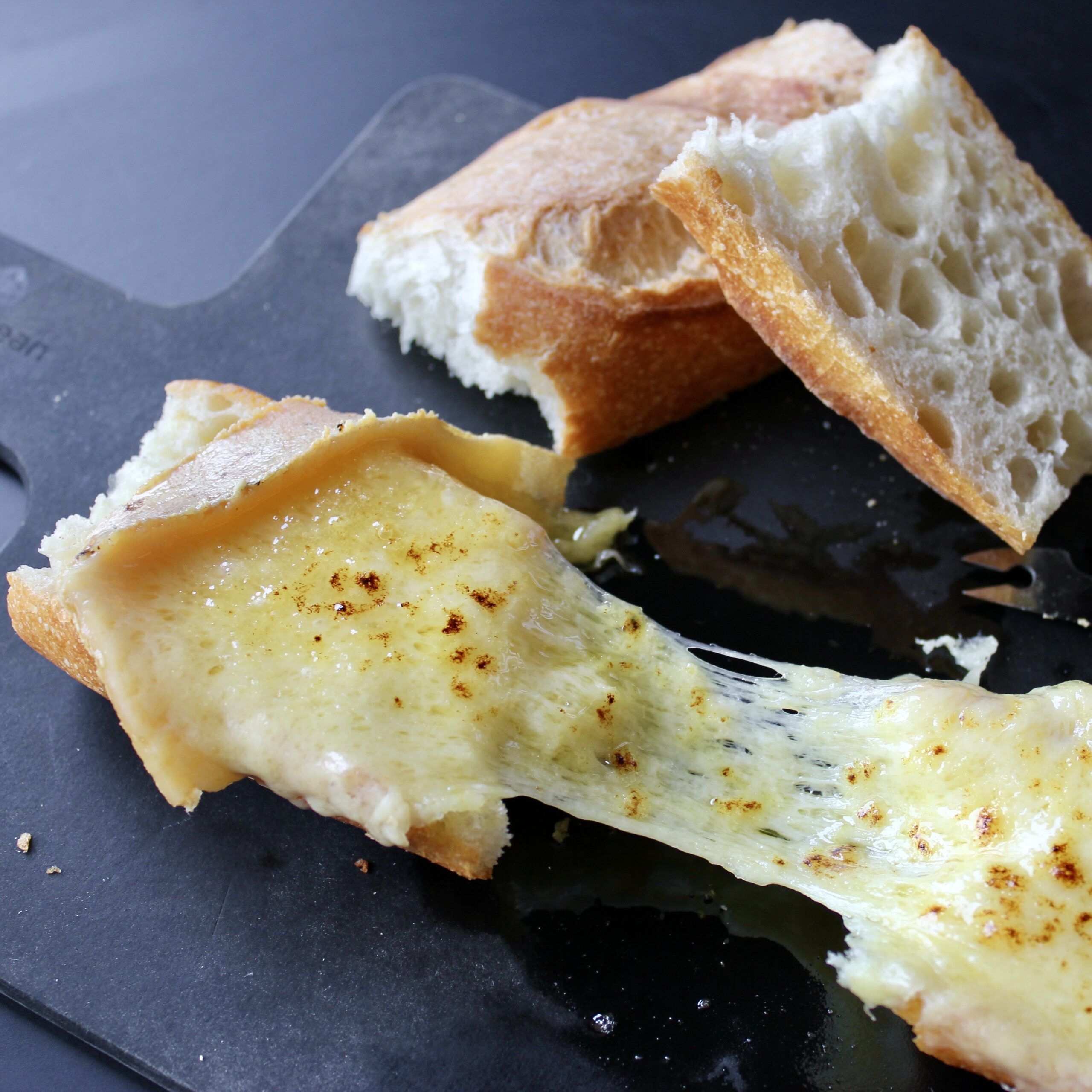 Ogleshield melted on a piece of baguette