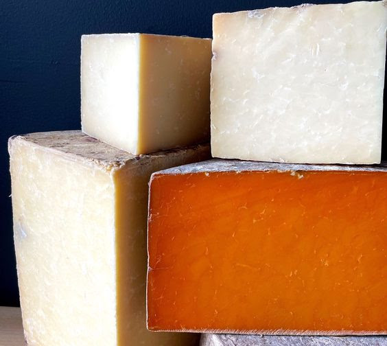 Stack of UK cheddars