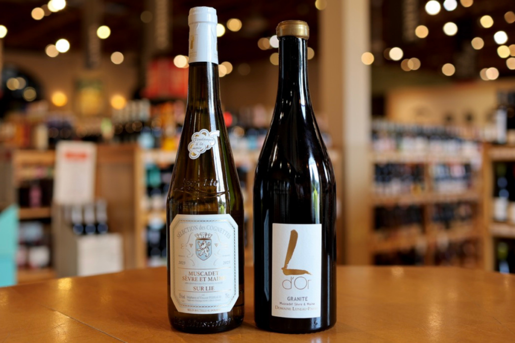 2 bottles of wine on the tasting bar