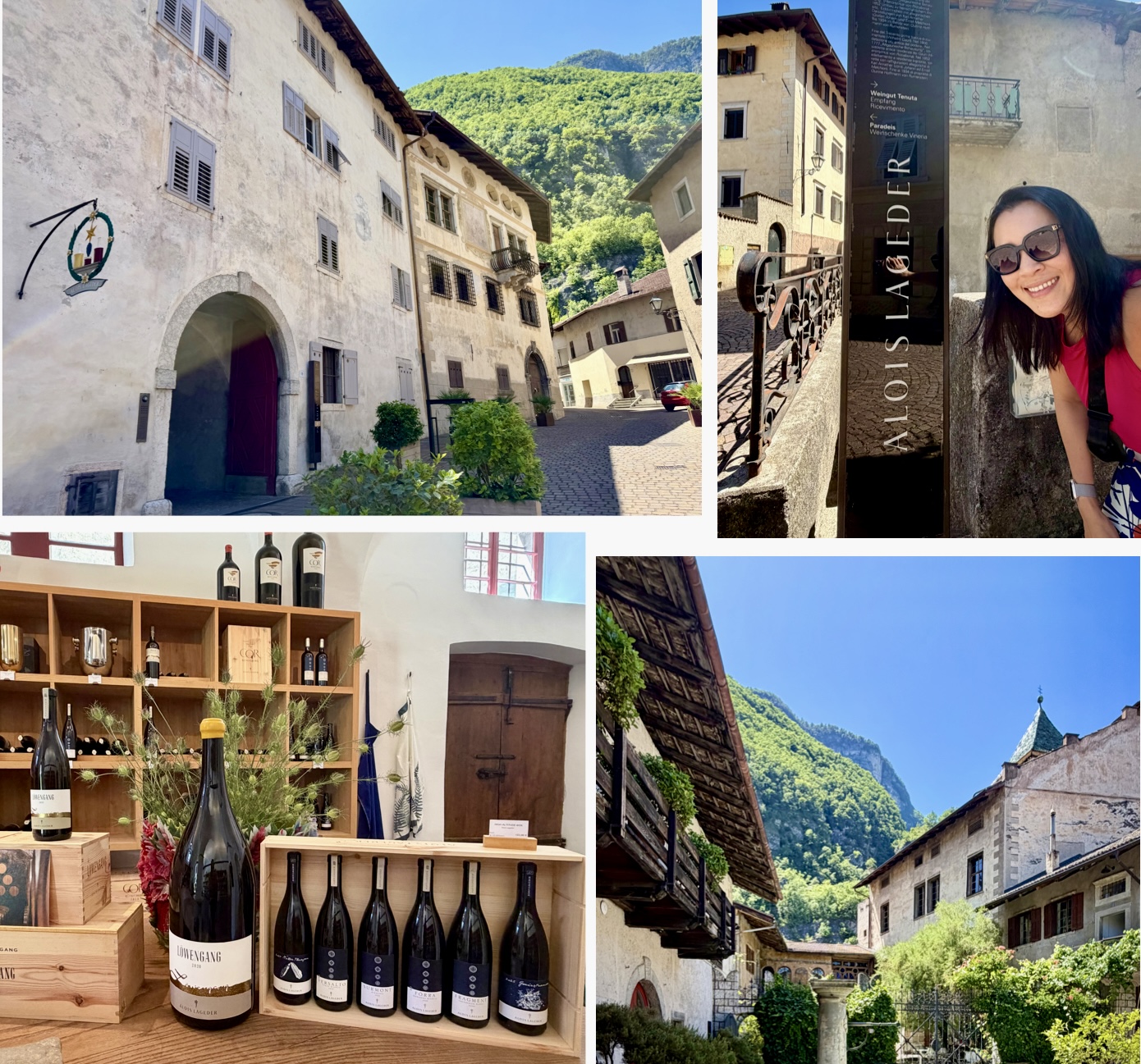 Collage of photos of Alois Winery in Italy