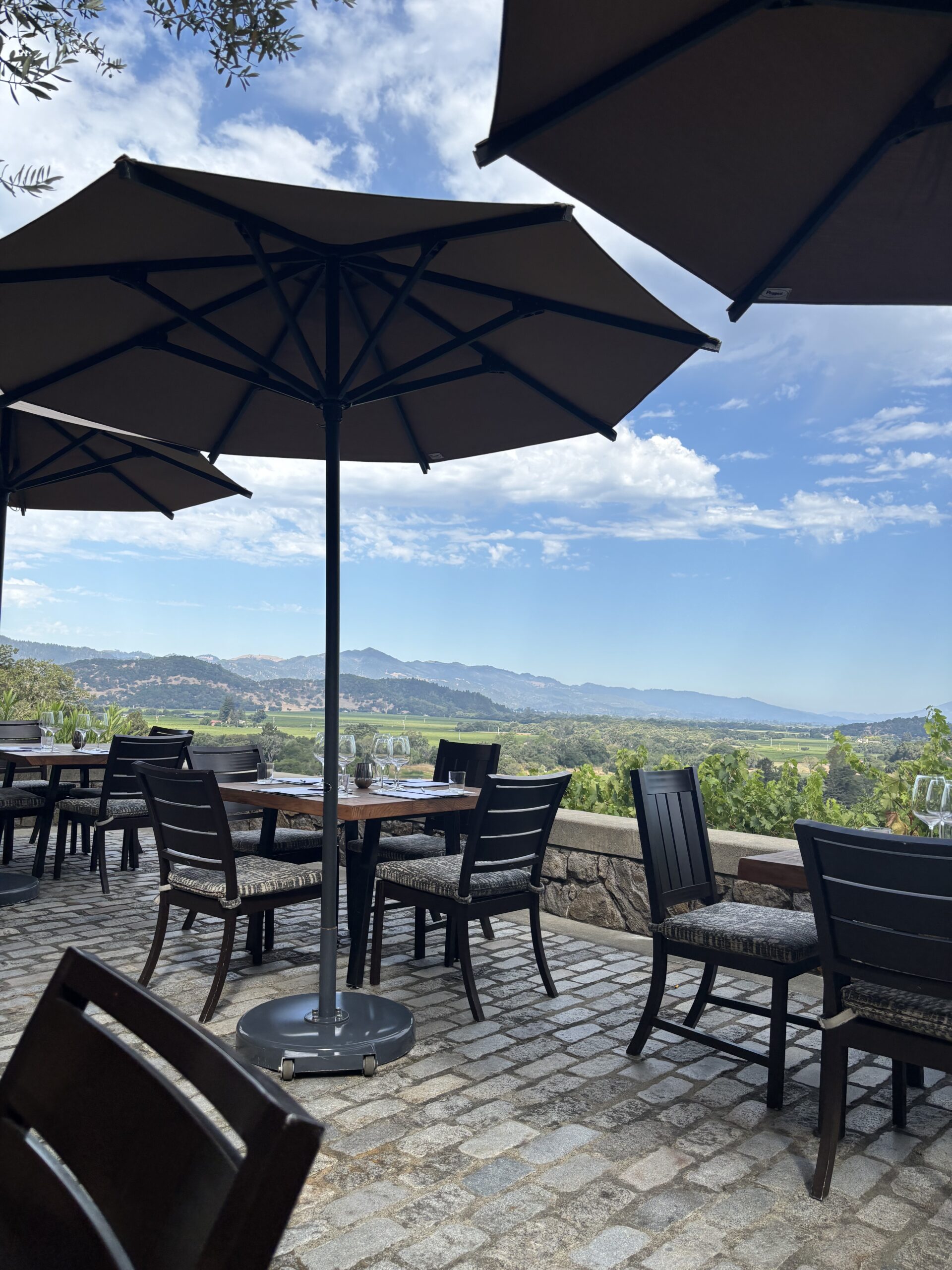Napa Valley winery tasting balcony