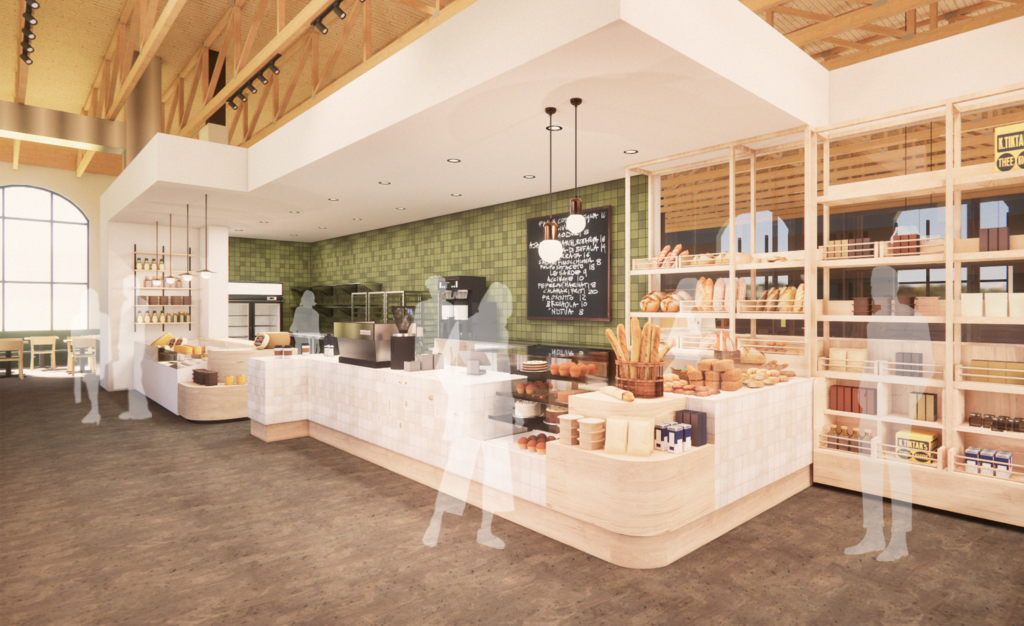 Rendering of new bakery counter